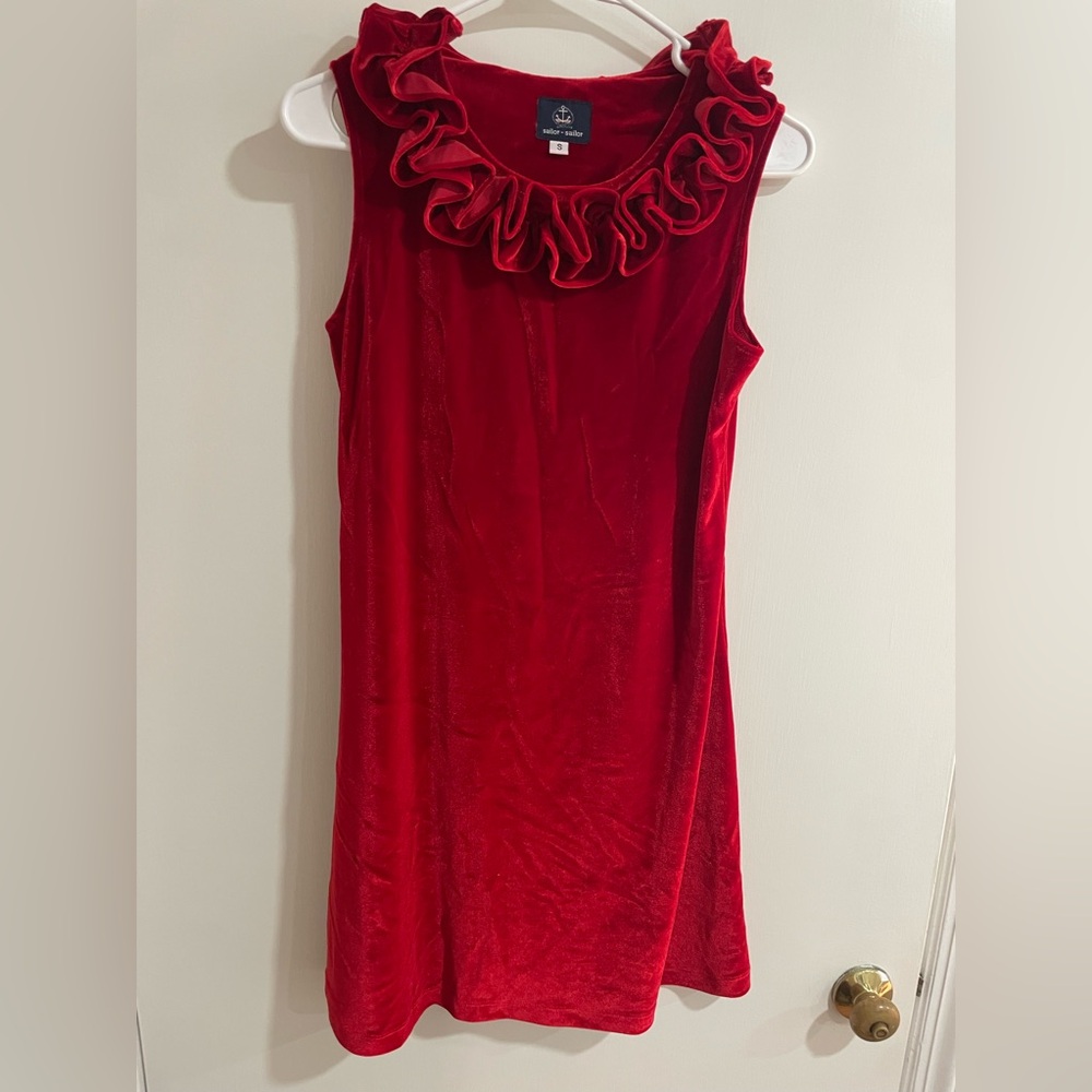 Sailor-Sailor size S red velvet holiday dress
